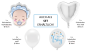 Preview: Folienballon Figur - Kopf Babyboy - ø 45cm